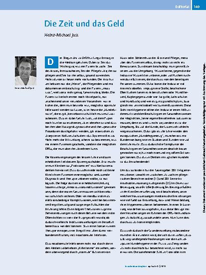 Vorschauseite 1: Die Zeit und das Geld