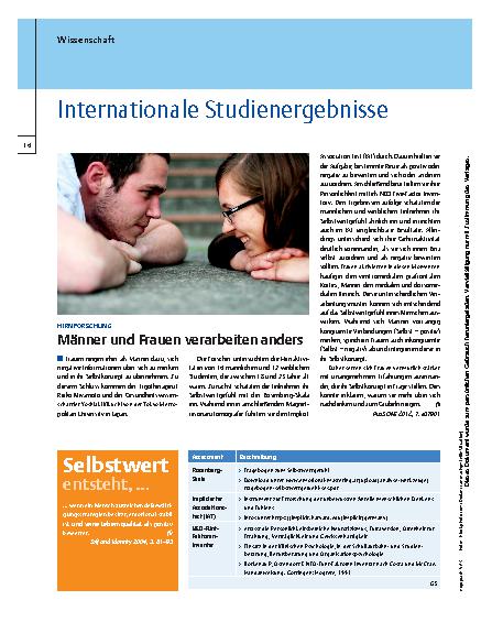 Vorschauseite 1: Internationale Studienergebnisse