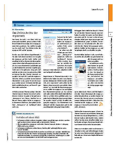 Vorschauseite 2: Briefe an die Redaktion