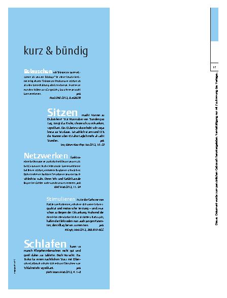 Vorschauseite 1: kurz & bündig