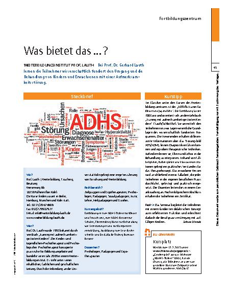 Vorschauseite 1: Weiterbildungsinstitut Prof. Lauth – Was bietet das ...?