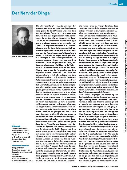 Vorschauseite 1: Der Nerv der Dinge