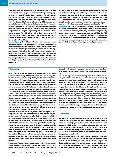 Vorschauseite 2: S3-Leitlinie der Deutschen Gesellschaft für Ernährungsmedizin (DGEM) in Zusammenarbeit mit der GESKES und der AKE