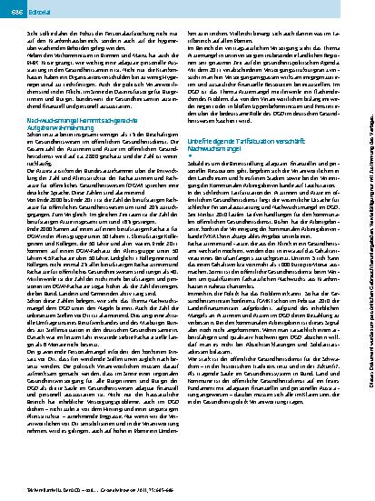 Vorschauseite 2: Der ÖGD – stark für die Schwachen – gestern, heute und in der Zukunft?