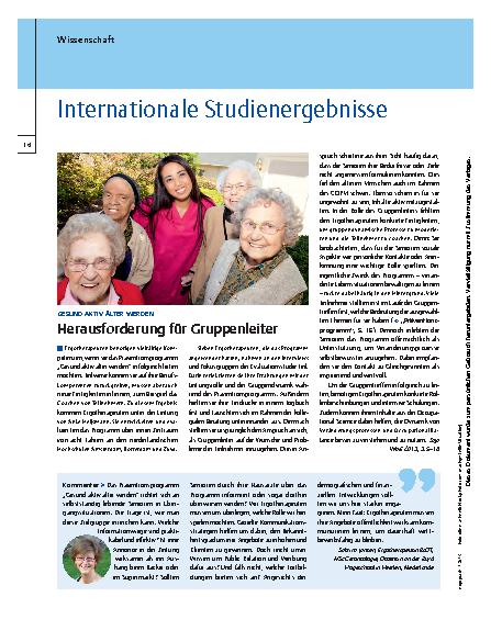 Vorschauseite 1: Internationale Studienergebnisse