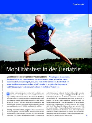 Vorschauseite 1: Assessment: De Morton Mobility Index (DEMMI) – Mobilitätstest in der Geriatrie