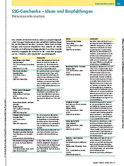 Vorschauseite 1: SSG-Geschenke – Ideen und Empfehlungen