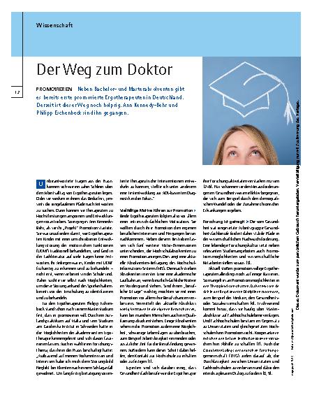 Vorschauseite 1: Promovieren – Der Weg zum Doktor