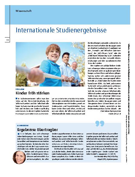 Vorschauseite 1: Internationale Studienergebnisse