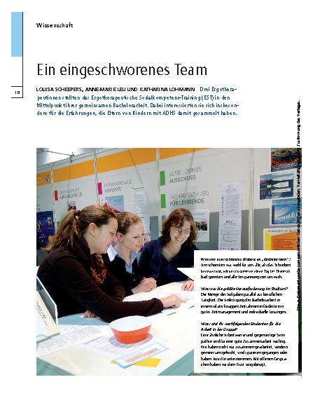 Vorschauseite 1: Louisa Scheepers, Anne-Marie Leu und Katharina Lohmann – Ein eingeschworenes Team