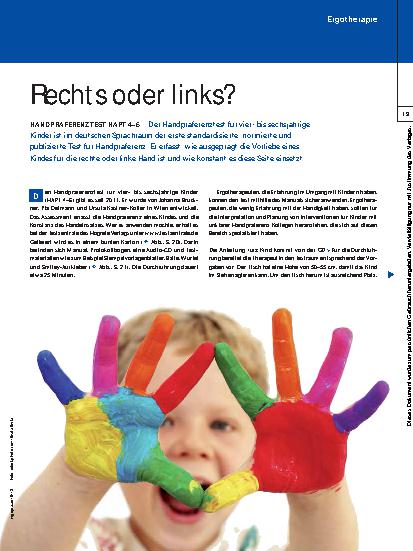 Vorschauseite 1: Handpräferenztest HAPT 4–6 – Rechts oder links?