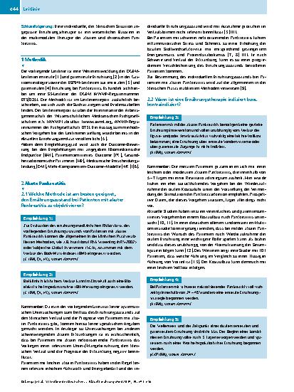 Vorschauseite 2: S3-Leitlinie der Deutschen Gesellschaft für Ernährungsmedizin (DGEM) in Zusammenarbeit mit der GESKES, der AKE und der DGVS