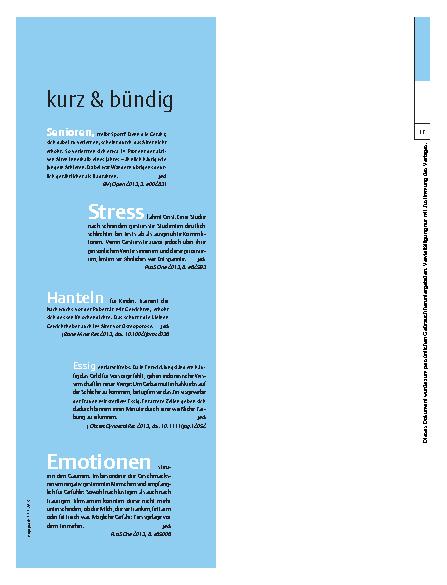 Vorschauseite 1: kurz & bündig