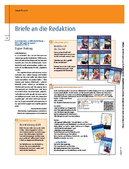 Vorschauseite 1: Briefe an die Redaktion