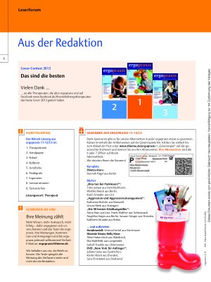 Vorschauseite 1: Aus der Redaktion