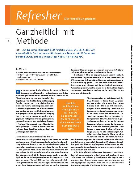 Vorschauseite 1: ICF – Ganzheitlich mit Methode