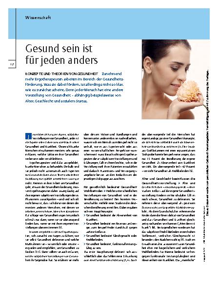 Vorschauseite 1: Konzepte und Theorien von Gesundheit – Gesund sein ist für jeden anders