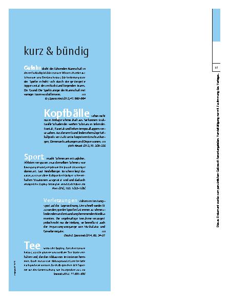 Vorschauseite 1: kurz & bündig