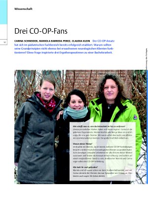 Vorschauseite 1: Carina Schneider, Mariola Barreda Perez, Claudia Klein – Drei CO-OP-Fans