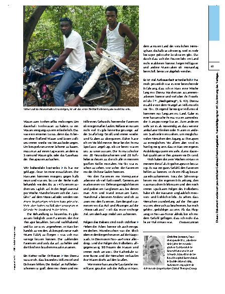 Vorschauseite 2: Eine Ergotherapeutin in Port-au-Prince – Reha für Haiti