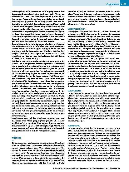 Vorschauseite 2: Psychosomatische Sprechstunde im Betrieb – Gestaltungsformen des Angebots