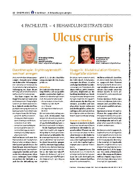 Vorschauseite 1: 4 Fachleute – 4 Behandlungsstrategien Ulcus Cruris