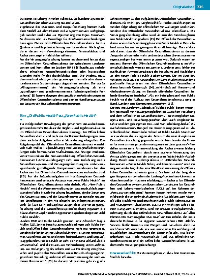 Vorschauseite 4: Versorgungsforschung für den Öffentlichen Gesundheitsdienst (ÖGD) und das öffentliche Gesundheitswesen