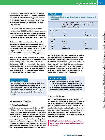 Vorschauseite 3: Maßnahmen zum Schutz vor kontaktübertragenen Virusinfektionen