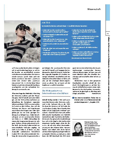 Vorschauseite 2: Systematische Reviews und overviews – Den Überblick behalten