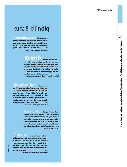 Vorschauseite 1: kurz & bündig
