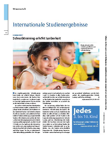 Vorschauseite 1: Internationale Studienergebnisse