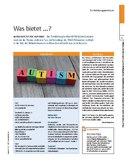 Vorschauseite 1: Was bietet Autea Institut für Autismus?