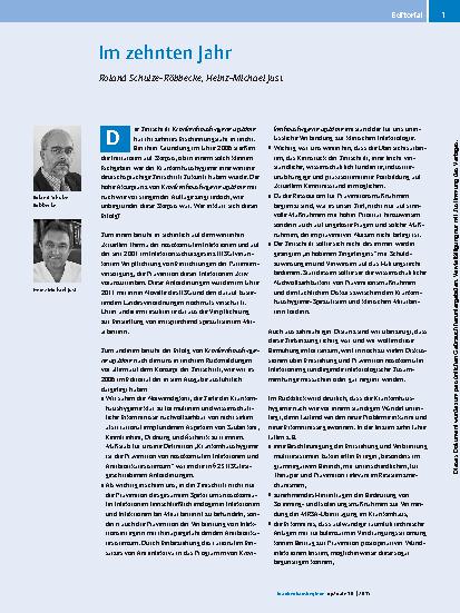 Vorschauseite 1: Im zehnten Jahr