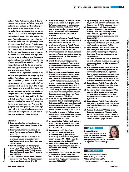 Vorschauseite 4: Die Pflege braucht Pflege
