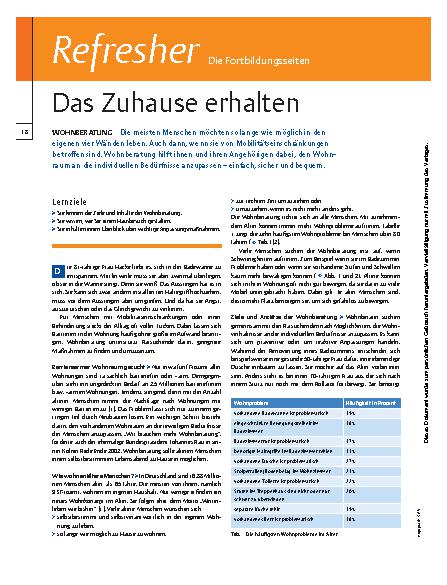 Vorschauseite 1: Wohnberatung – Das Zuhause erhalten