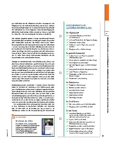 Vorschauseite 4: Wohnberatung – Das Zuhause erhalten