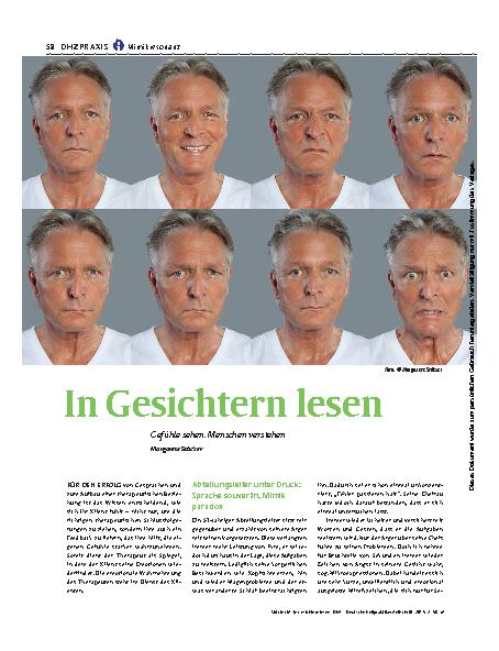 Vorschauseite 1: In Gesichtern lesen