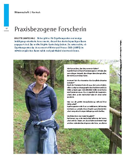 Vorschauseite 1: Praxisbezogene Forscherin – Brigitte Gantschnig