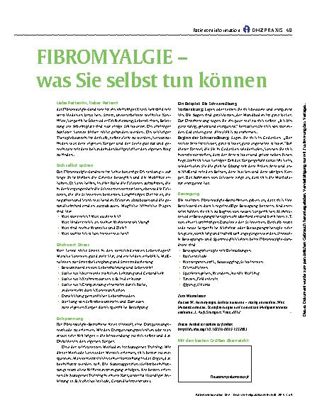 Vorschauseite 1: Fibromyalgie – was Sie selbst tun können