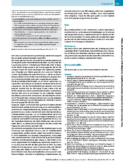 Vorschauseite 5: Ernährungs-Leitlinien für „Cancer Surviors“ – Wie gelingt Brustkrebsbetroffenen die Umsetzung?