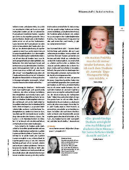 Vorschauseite 2: Für gut befunden – Bachelorstudium