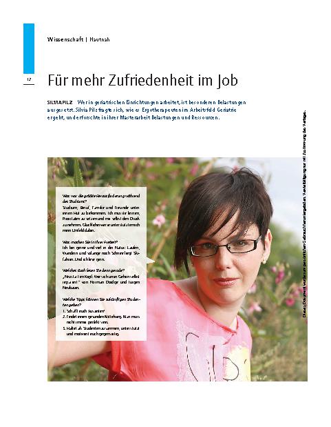 Vorschauseite 1: Für mehr Zufriedenheit im Job – Silvia Pilz