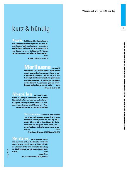Vorschauseite 1: kurz & bündig