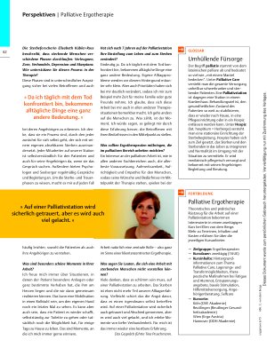 Vorschauseite 3: „Was zählt, ist der Moment“ – Ergotherapie auf der Palliativstation
