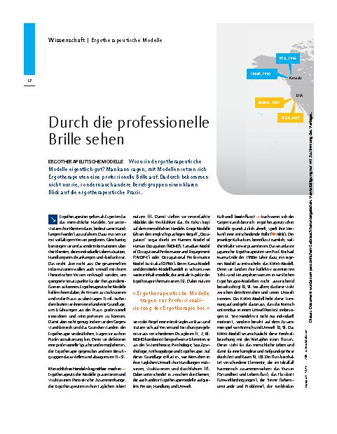 Vorschauseite 1: Durch die professionelle Brille sehen – Ergotherapeutische Modelle