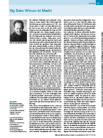 Vorschauseite 1: Big Data: Wissen ist Macht