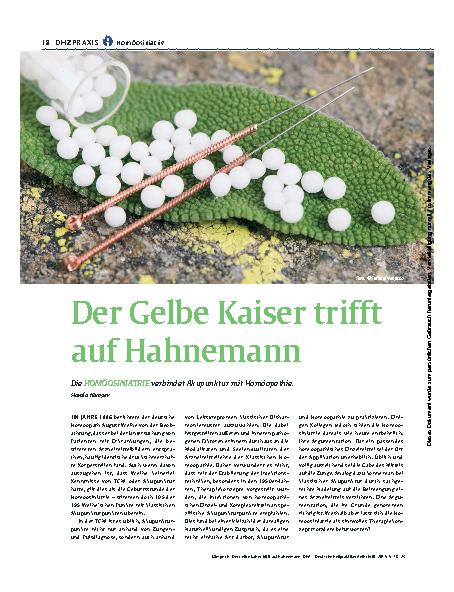 Vorschauseite 1: Der Gelbe Kaiser trifft auf Hahnemann