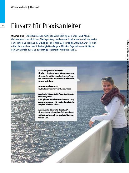 Vorschauseite 1: Einsatz für Praxisanleiter – Milena Bick