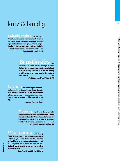 Vorschauseite 1: kurz & bündig