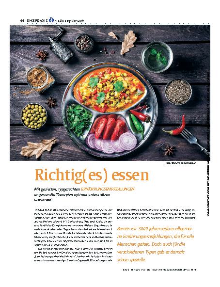 Vorschauseite 1: Richtig(es) essen